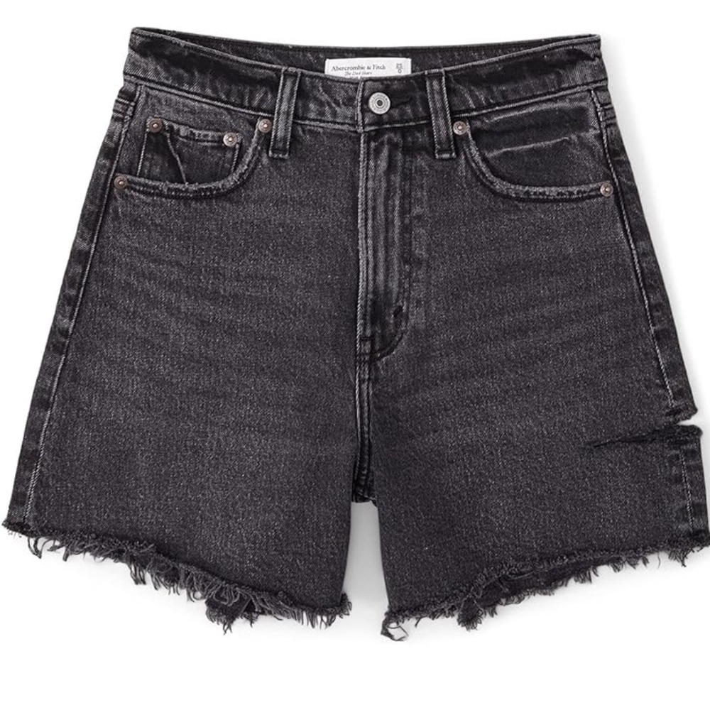 Abercrombie & Fitch Curve Love High Rise Dad Short size 28 Black